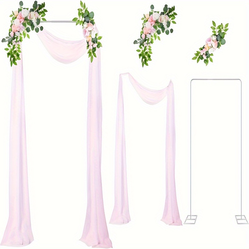 1 Elegante Drappo Bianco Arco Matrimonio: 6 Metri Tessuto In - Temu Italy