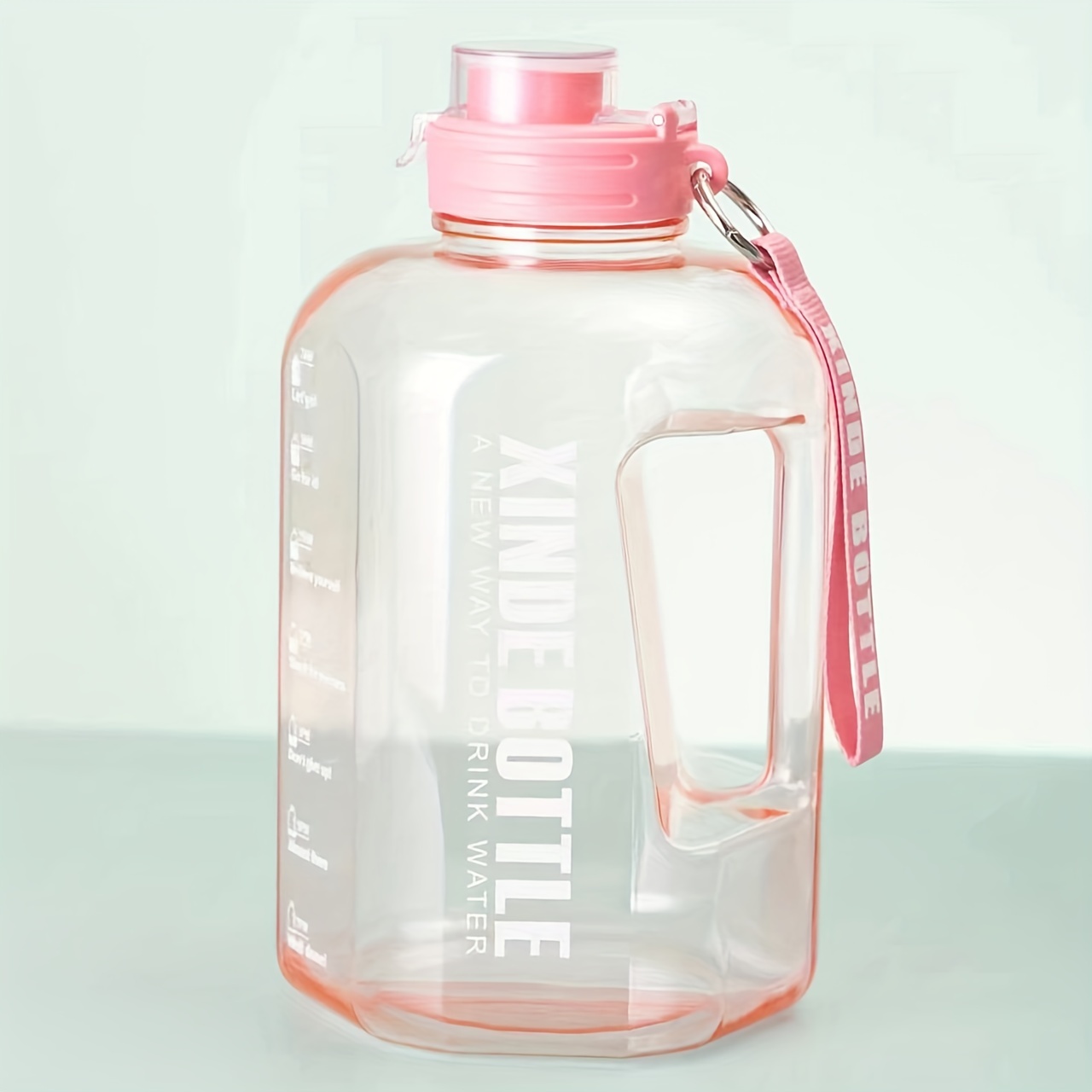 Portable Sports Water Bottle Large Capacity Pvc Free - Temu