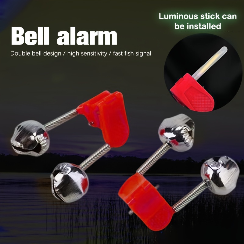 20pcs Plastic Fishing Bells Clips, Fishing Rod Alarm With Dual Alert Bells  Fishing Accessories