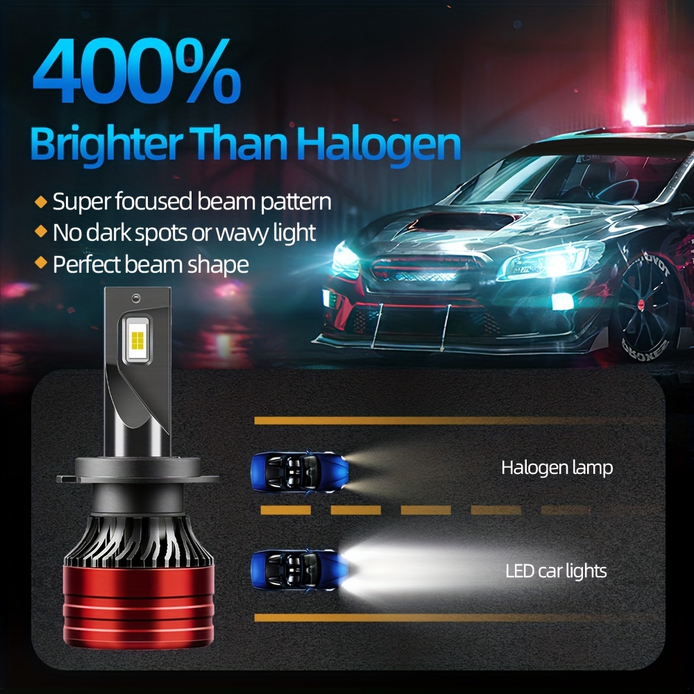 Bombilla LED antiniebla H11 H8 H9 H16, 6000 K, 400% mucho más brillante, 16  chips LED H11 Kit de conversión de bombilla LED para automóvil, vida útil
