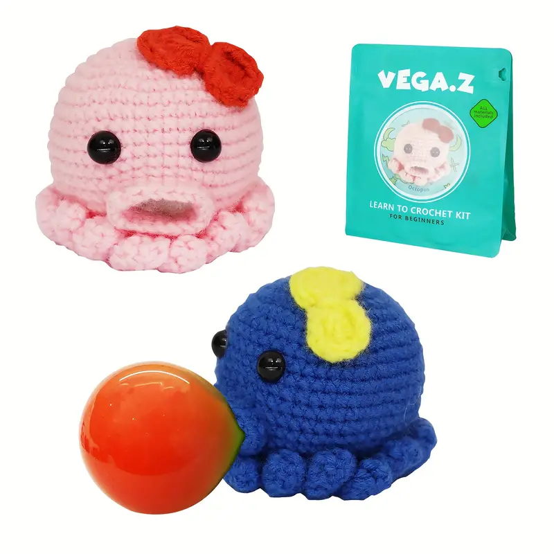 Crochet Animal Kit For Beginners Octopus Knitting Starter - Temu