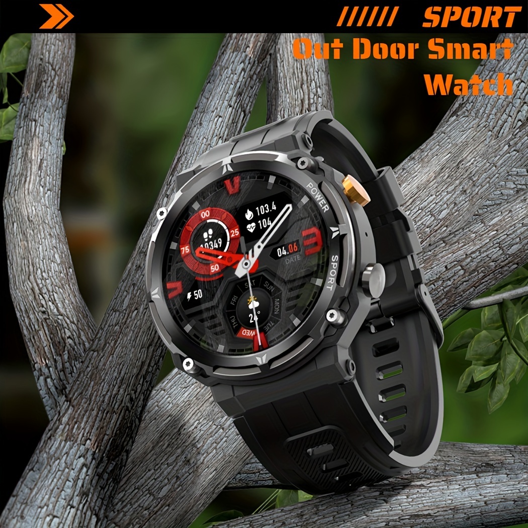  Military Smart Watch for Men Tactical Rugged Smart