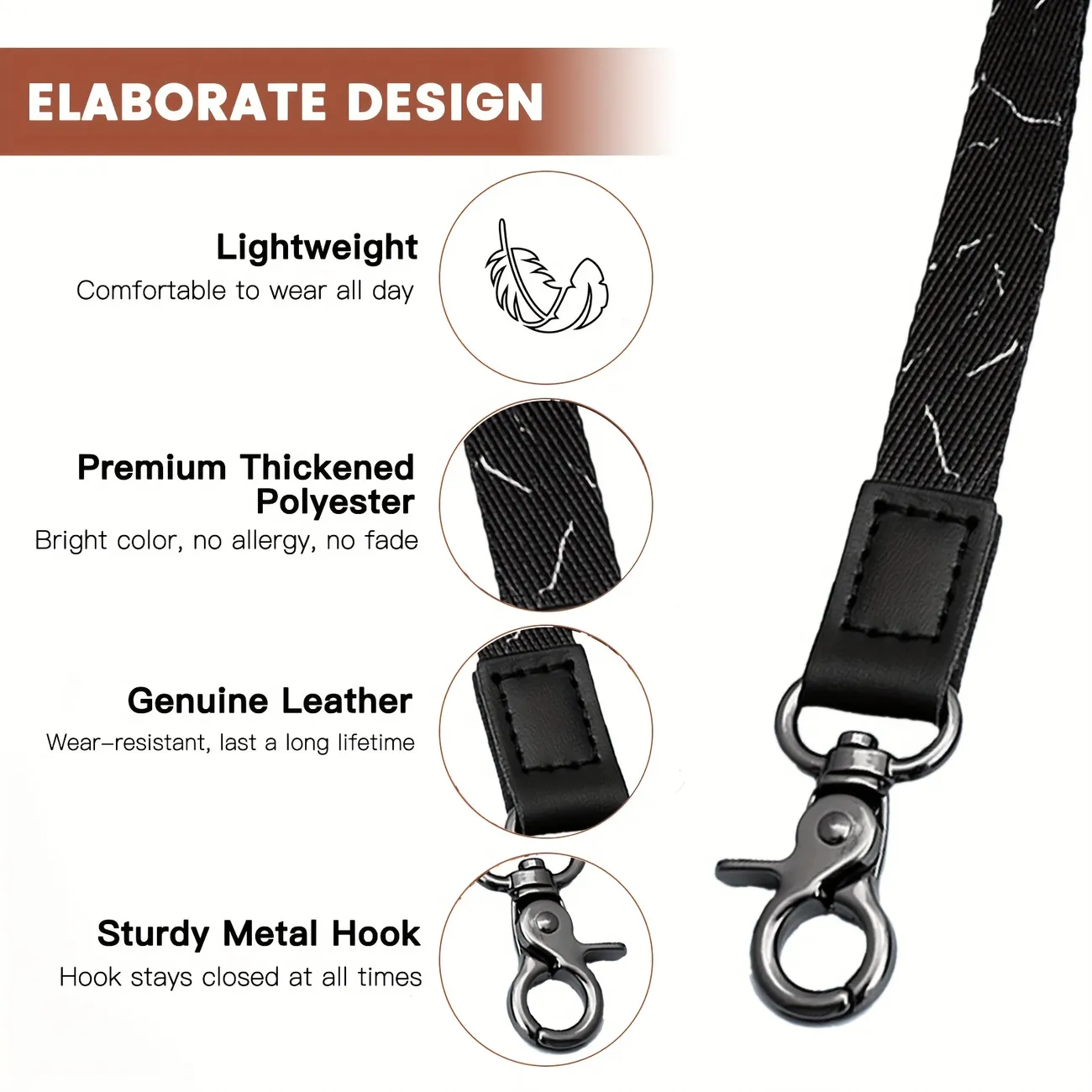  COOKOOKY Wrist Lanyards Key Chain Holder Premium