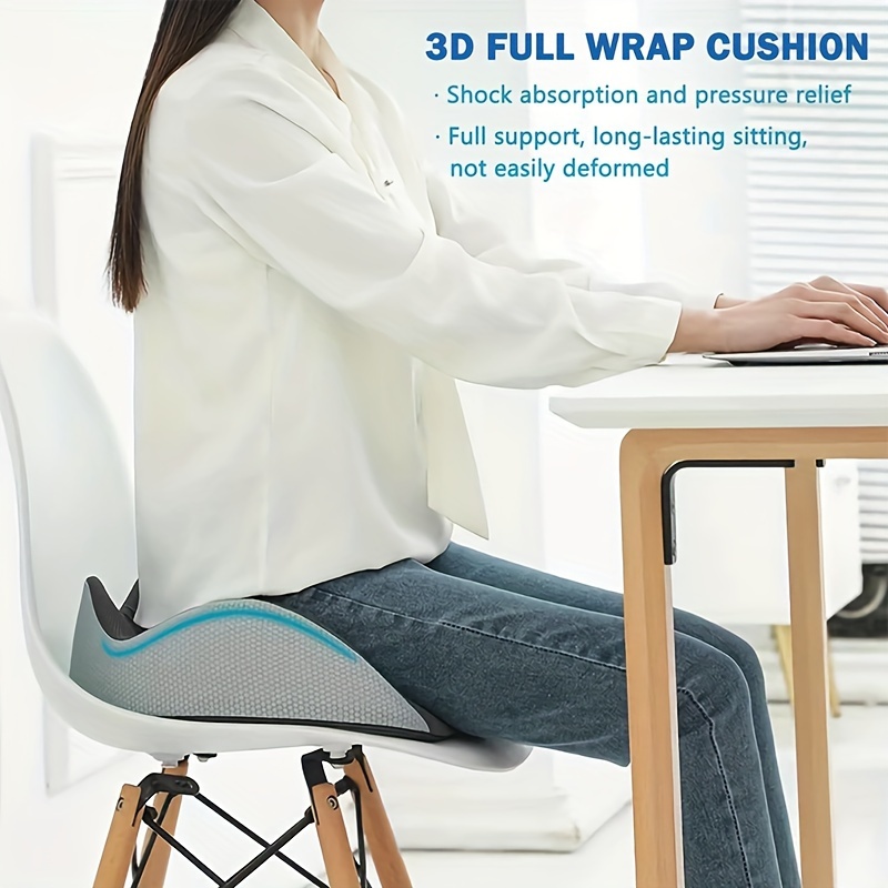 Comfort Seat Cushion - Office Chair Seat Cushion, Memory Space , All Day  Comfortable Sitting - Ergonomic Coccyx, Back, Tailbone Relax Cushion, Office  Chair Support