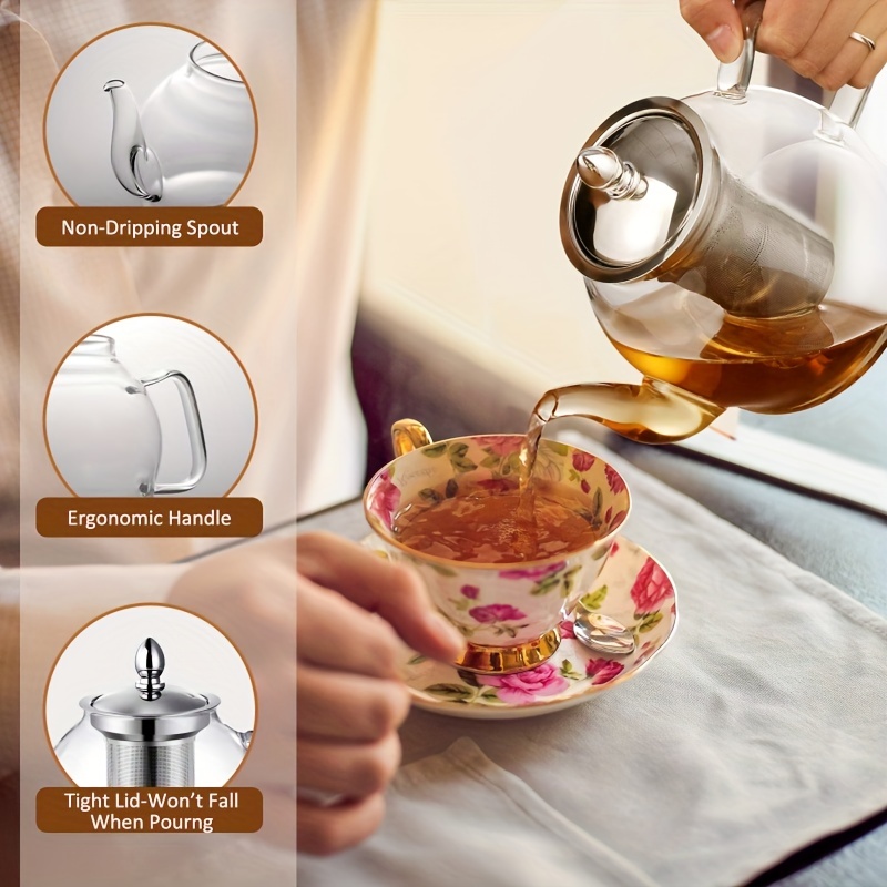 High Borosilicate Glass Teapot Tea Cup High Temperature - Temu