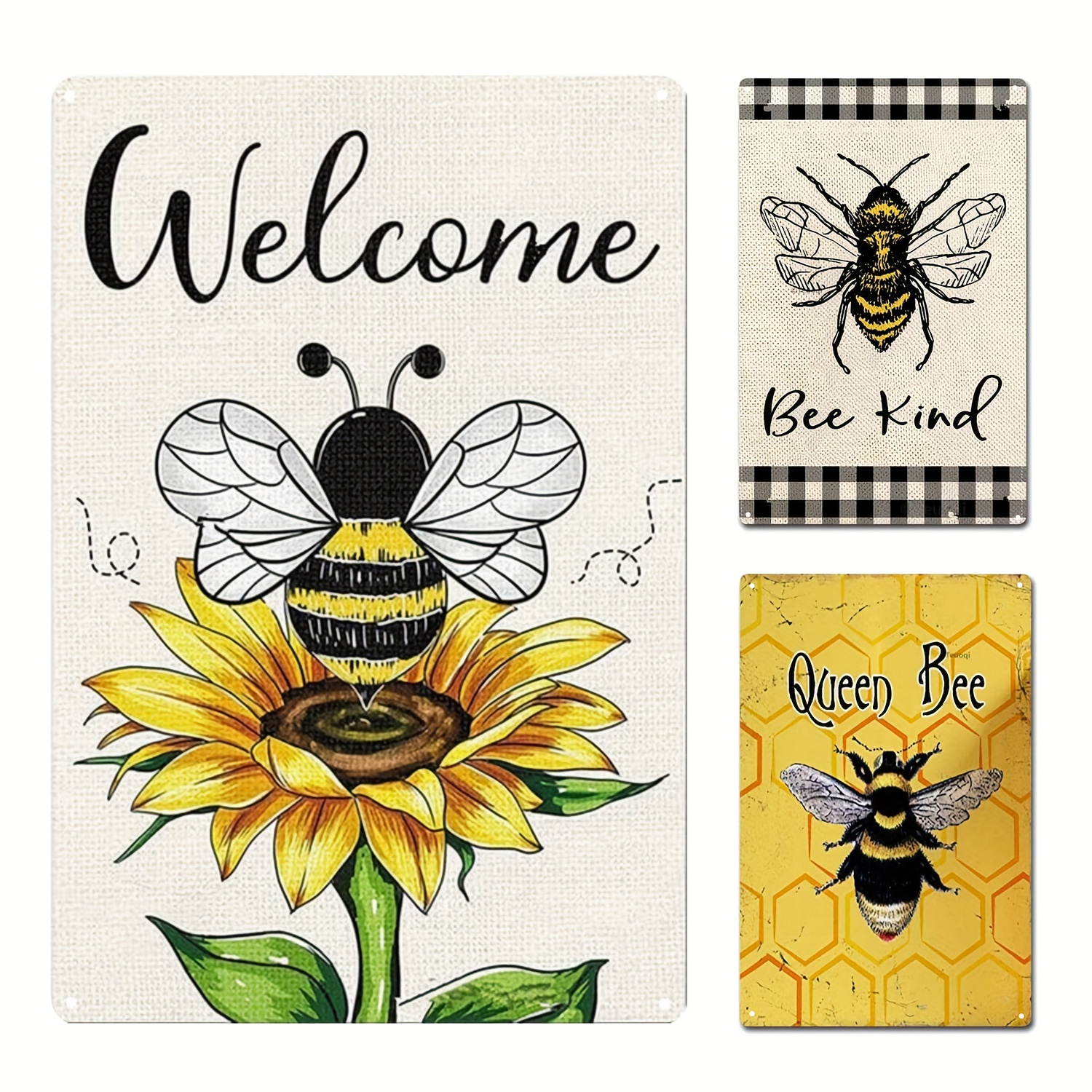 Bee Round Sign Wreath Bee Our Guest Sign Bee Decor Summer Sign Bee Hive  Sign Wall Art Plaque Decor For Home Party Door Decoration Outdoor Indoor  Wall Panel Mural - Temu