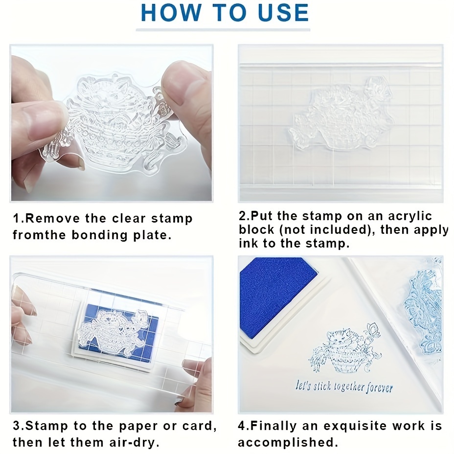 Flower Clear Stamps With Sentiment Words For Card Making And - Temu