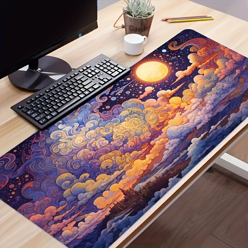 

Dreamy Cloud Desk Mat Desk Pad Large Gaming Mouse Pad E-sports Office Keyboard Pad Computer Mouse Non-slip Computer Mat Gift For Boyfriend/girlfriend