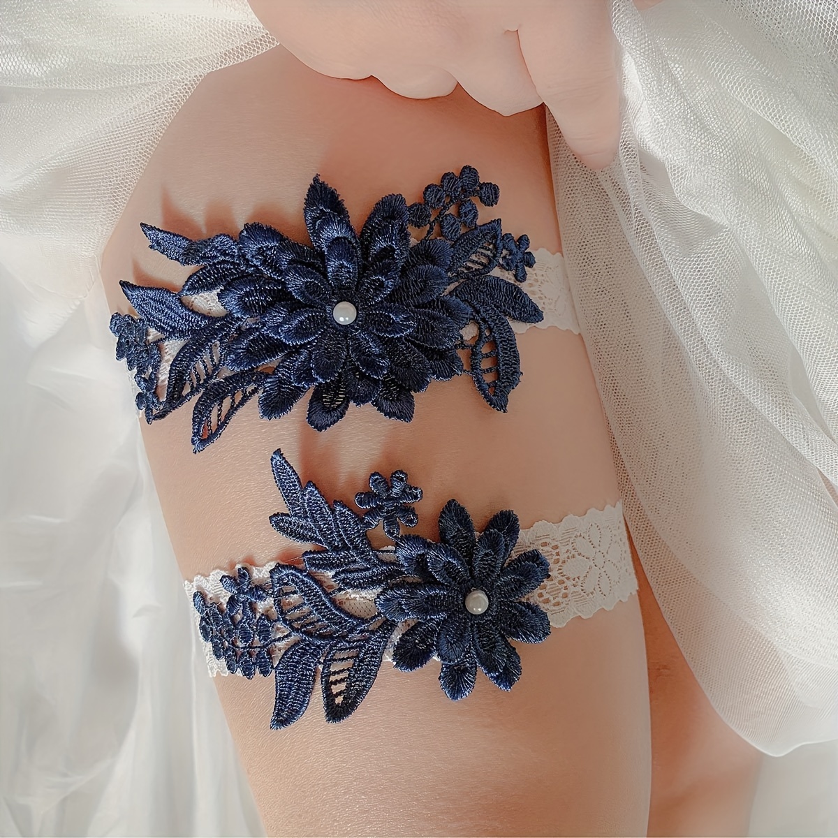 Wedding Garters Set Lace Bridal Garter Stretchy Floral Garter