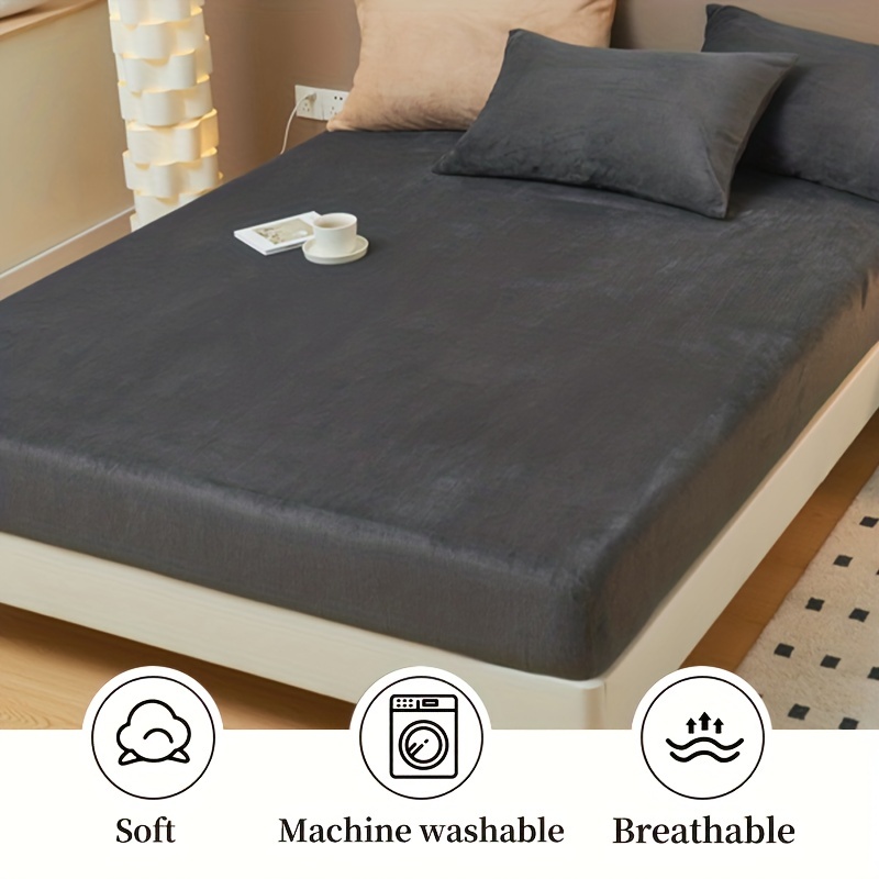 Drap Plat en Flanelle pour lit Simple, Chaud et Confortable, Drap