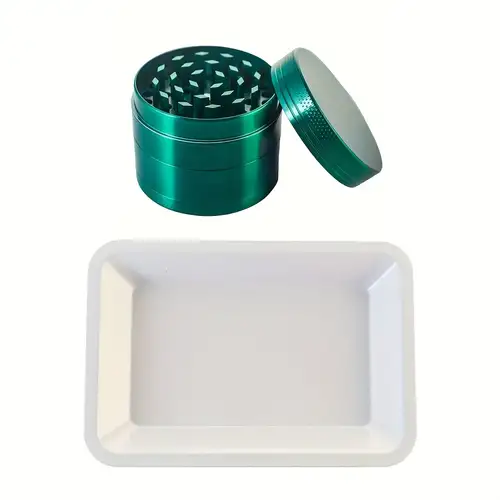 Tobacco Kit Metal Rolling Tray Plastic Airtight Herb Container