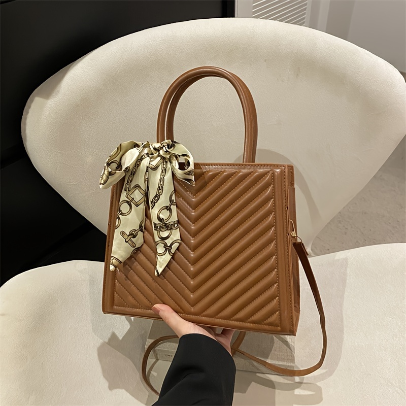 Fashion Quilted Crossbody Bag Trendy Top Handle Shoulder Bag - Temu ...