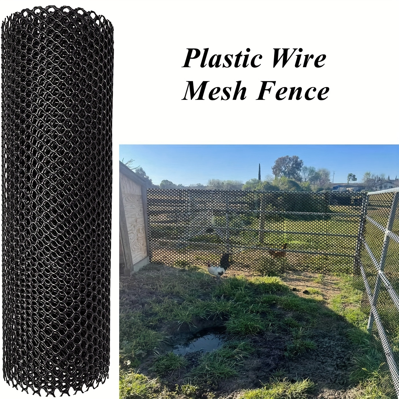 Plastic Chicken Wire Mesh Plastic Fencing Roll Garden - Temu
