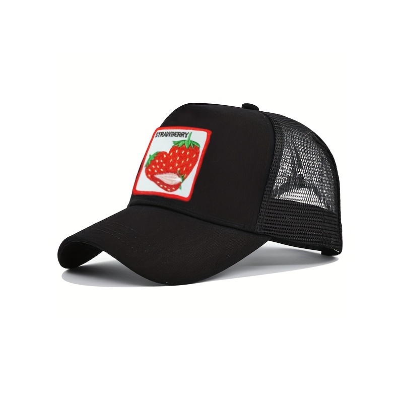 Fruit Pattern Patch Baseball Cap Mesh Trucker Hat