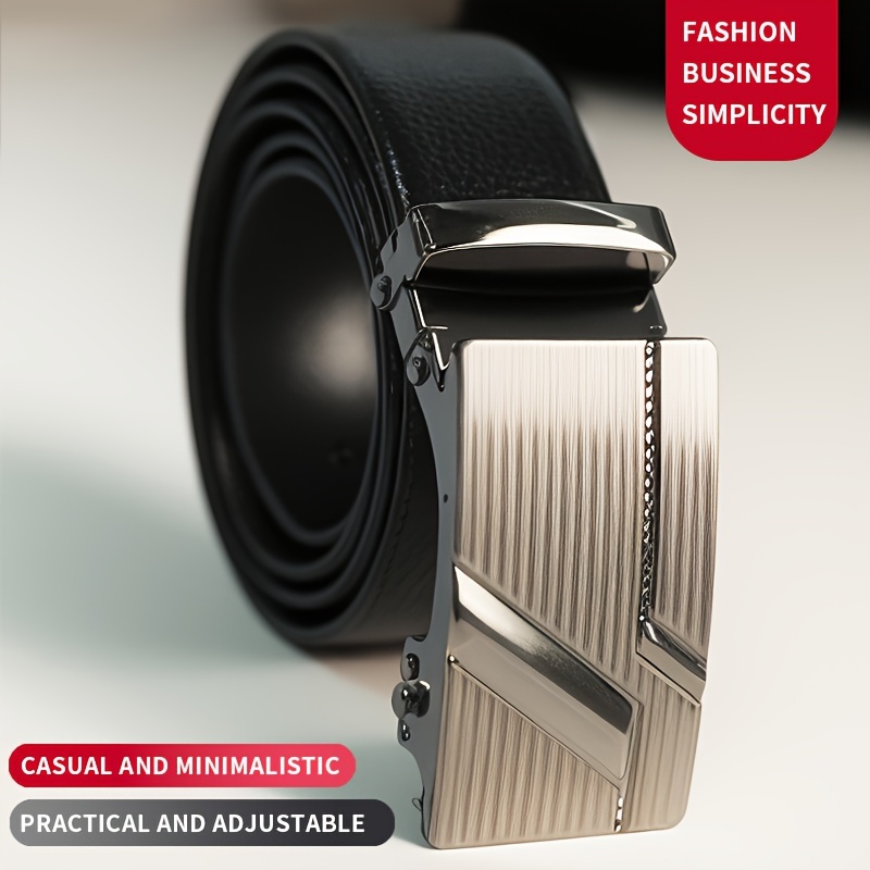 Mens Leather Belt for Men Designer Dress Belts Buckle Adjustable