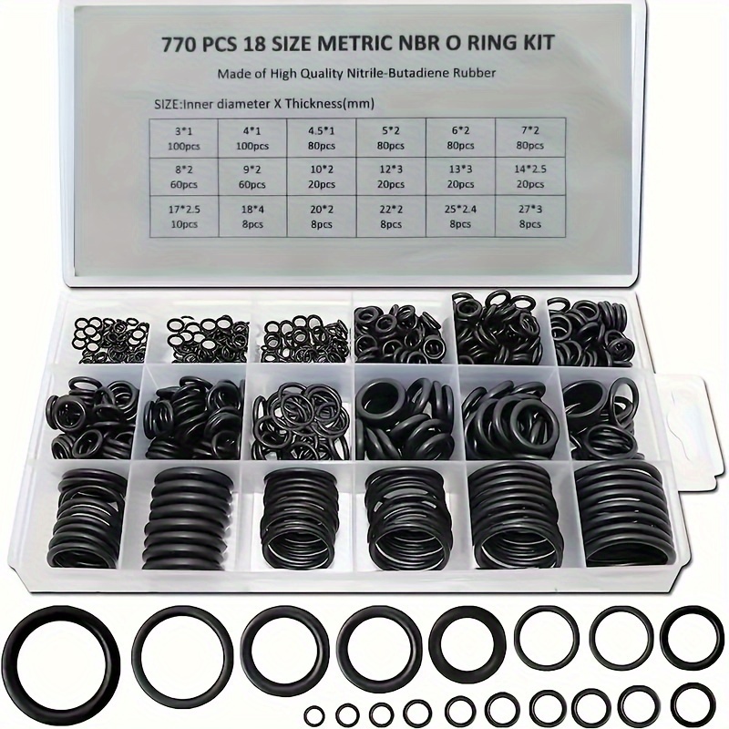 200 Stück Verpacktes Nitril-silikon-gummi-o-ring-reparatur-set