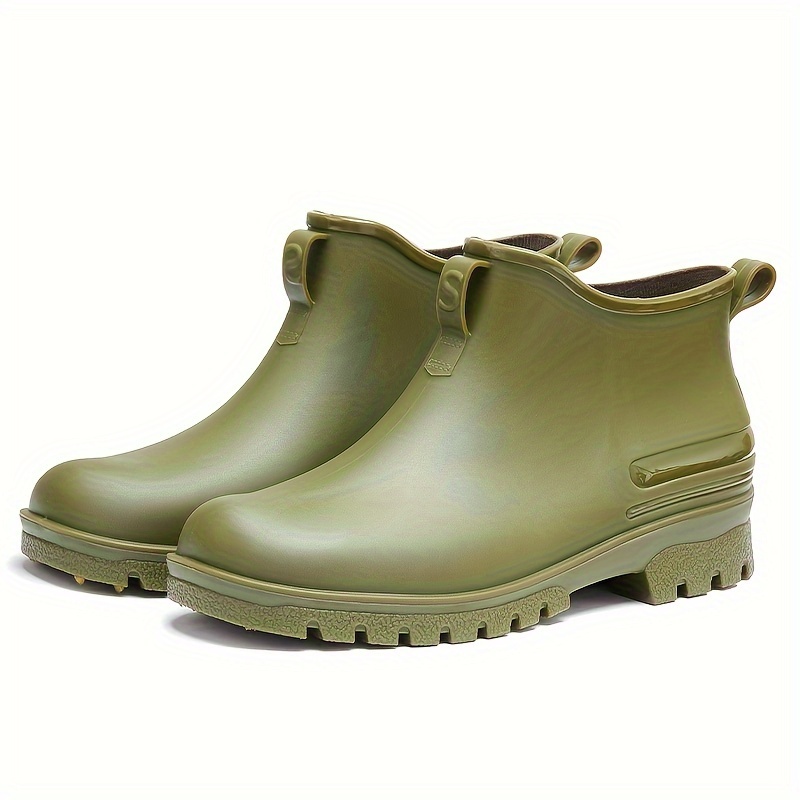 Women's Waterproof Medium Tube Rain Boots Solid Non slip Outdoor Rain Boots