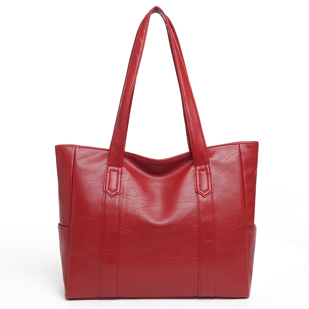 Elegant Tote Bag, Women's Trendy Flap Handbag, Casual Zipper Shoulder Bag  For Work - Temu