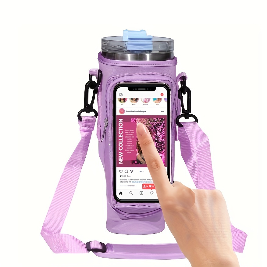  dabria Water Bottle Carrier Bag with Phone Pocket for