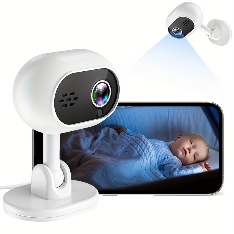 Baby Monitor With Camera And Audio 720p Pan Tilt Baby Camera - Temu