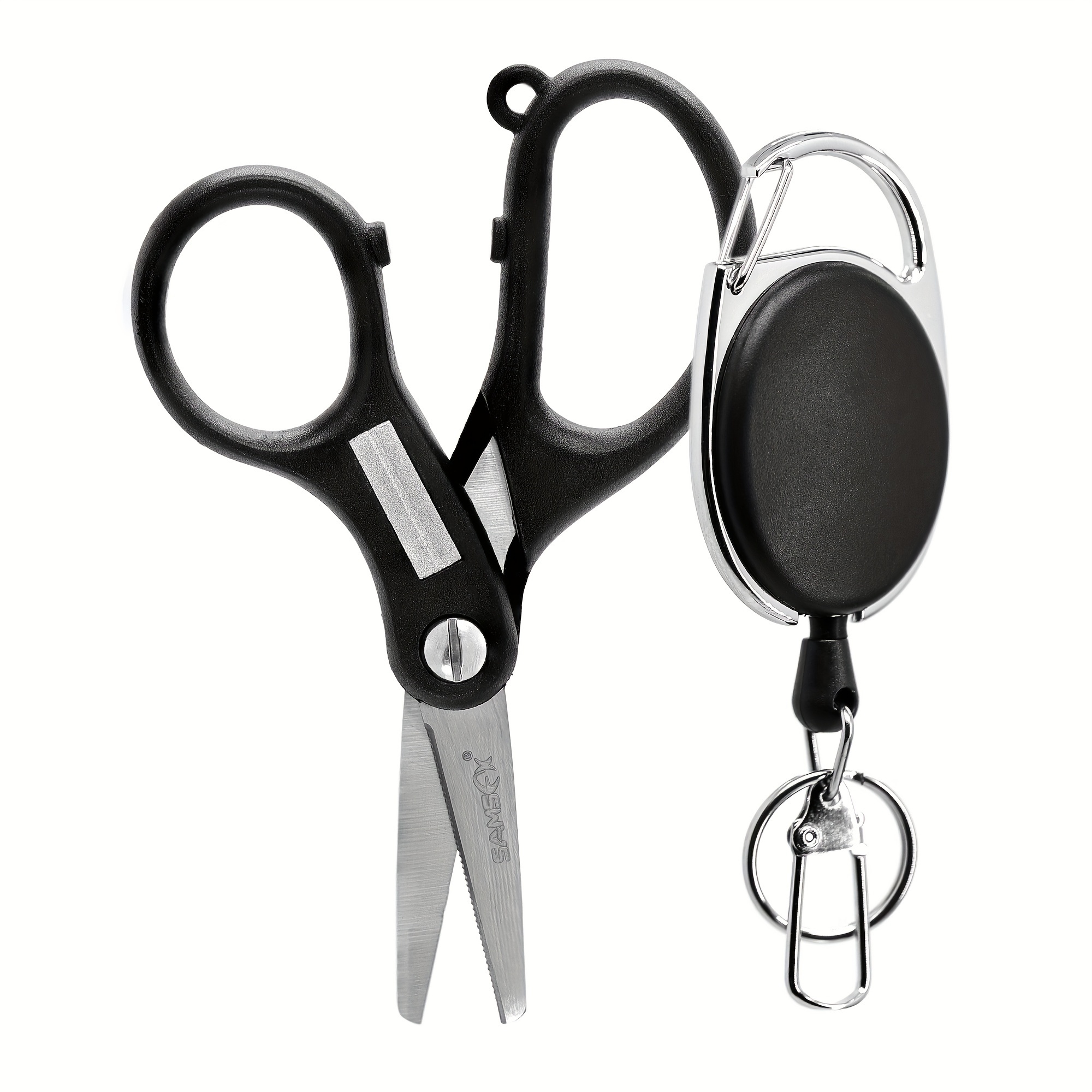Gardening Scissors Portable Fishing Braid Scissors Braided Line Cutter  Split Ring (Color : Black)