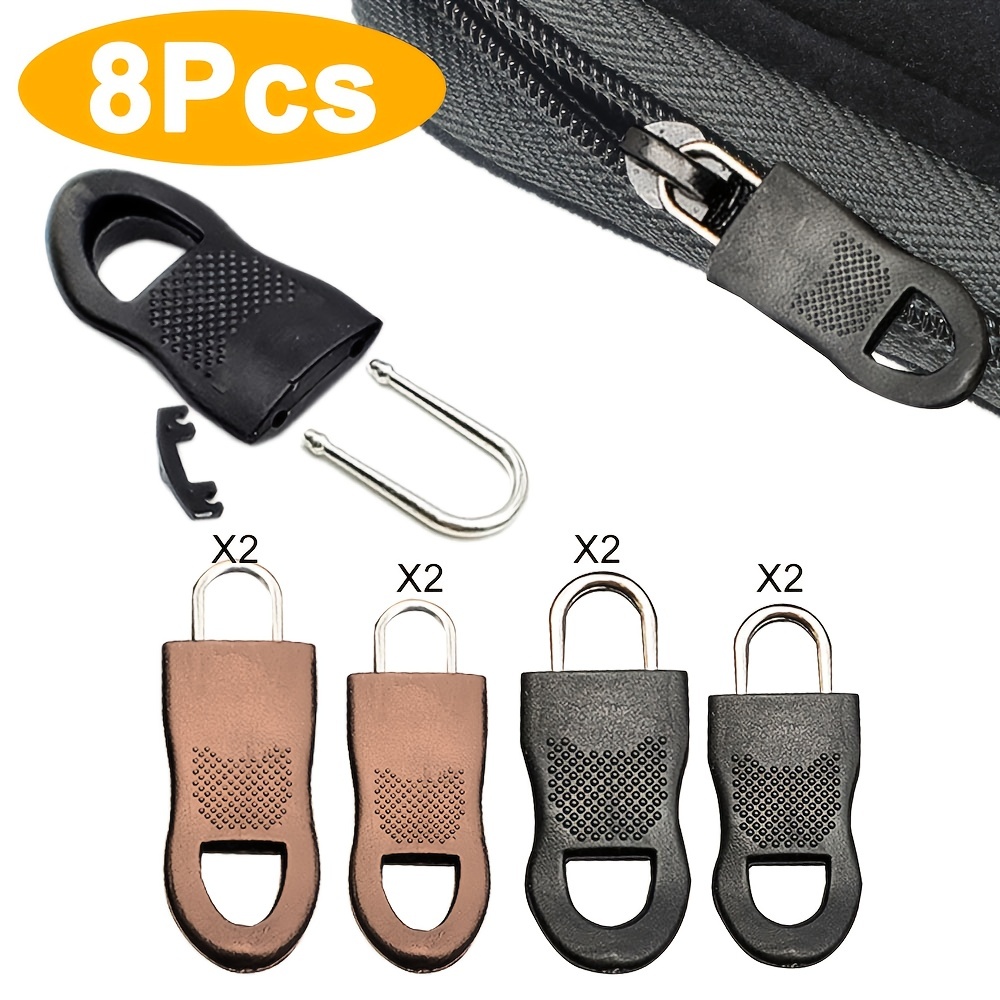 NX Garden 2pcs Genuine Leather Zipper Pulls Black Pull Strap Cord Zipper Pullers Durable Boot Jacket Bag Purse Accessories