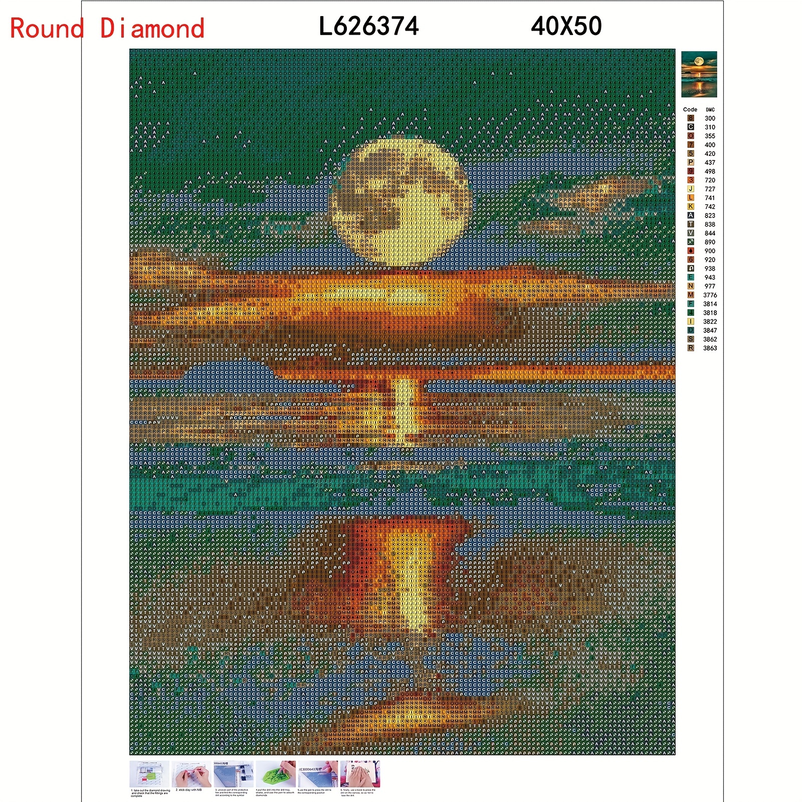 DIY 5D Diamond Painting Sunset Beach Diamond Embroidery Sea View Cross  Stitch Full Round/Square Drill