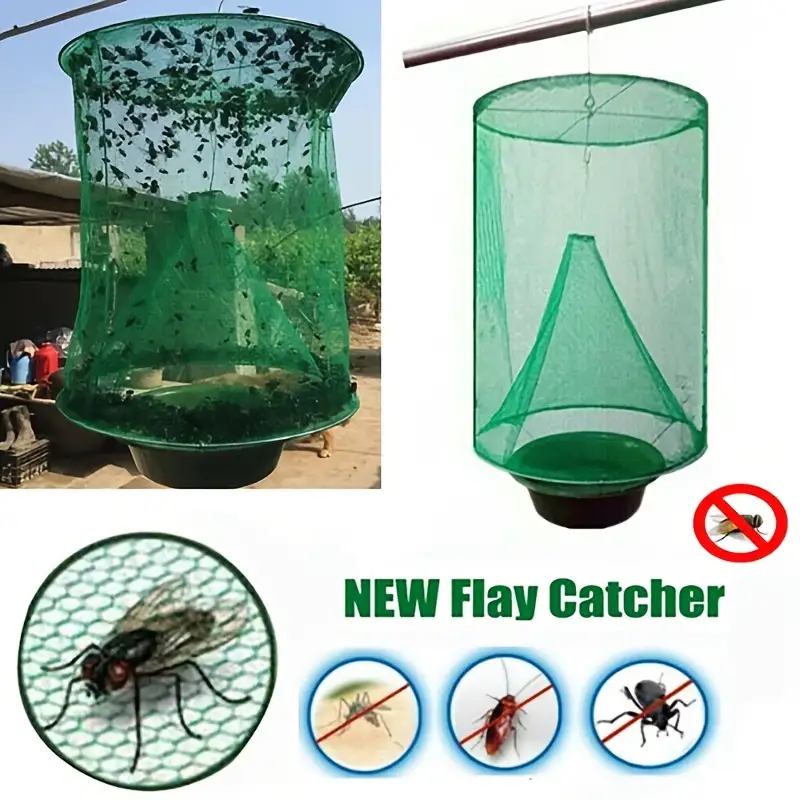 Ranch Fly Trap Reusable Fly Trap With Tray For Indoor Outdoor Hanging  Farms, Stable, Garden, Orchard, Park, Pest Control - Temu