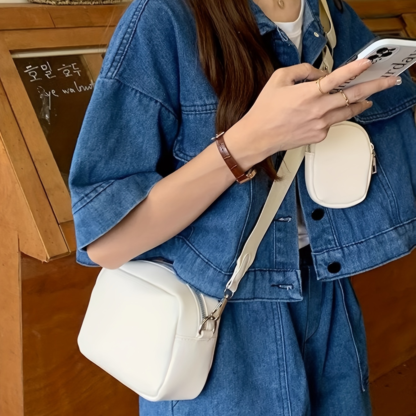 Mini Minimalist Square Crossbody Bag, Trendy Pu Shoulder Bag, Women's  Casual Handbag & Purse - Temu