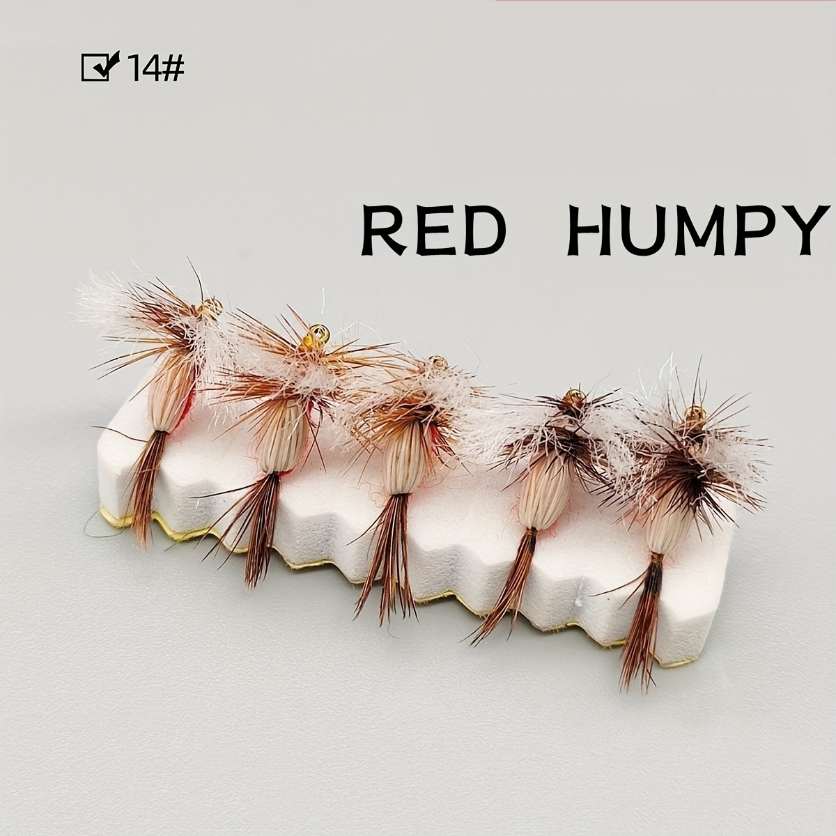 1pc Red Humpy Bionic Fly Fishing Lure Dry Fly Fishing Tackle
