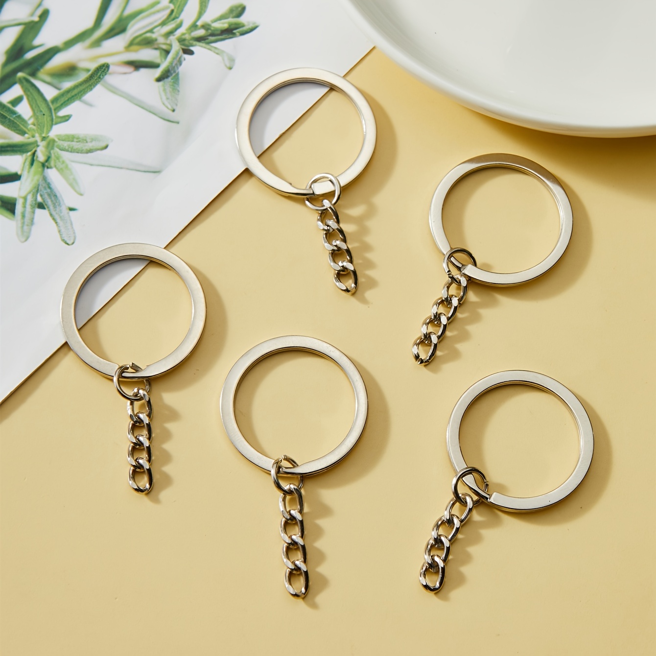 5pcs Key Chains For Crafts Keychain Rings Chain Split Key Ring Suitable For  Keychain, Crafts, Jewelry Making And DIY