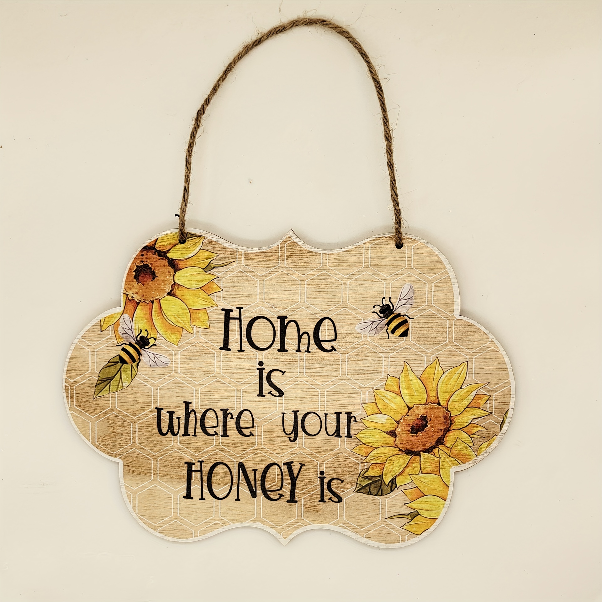 Wooden Bee Festival Decoration Pendant