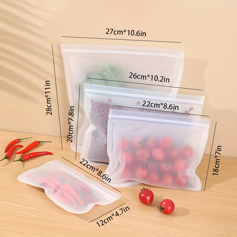 EVA Kitchen Storage Food Preservation Bag Refrigerator Food Storage Bag  Fruit Vegetable Food Sealing Bag Reusable