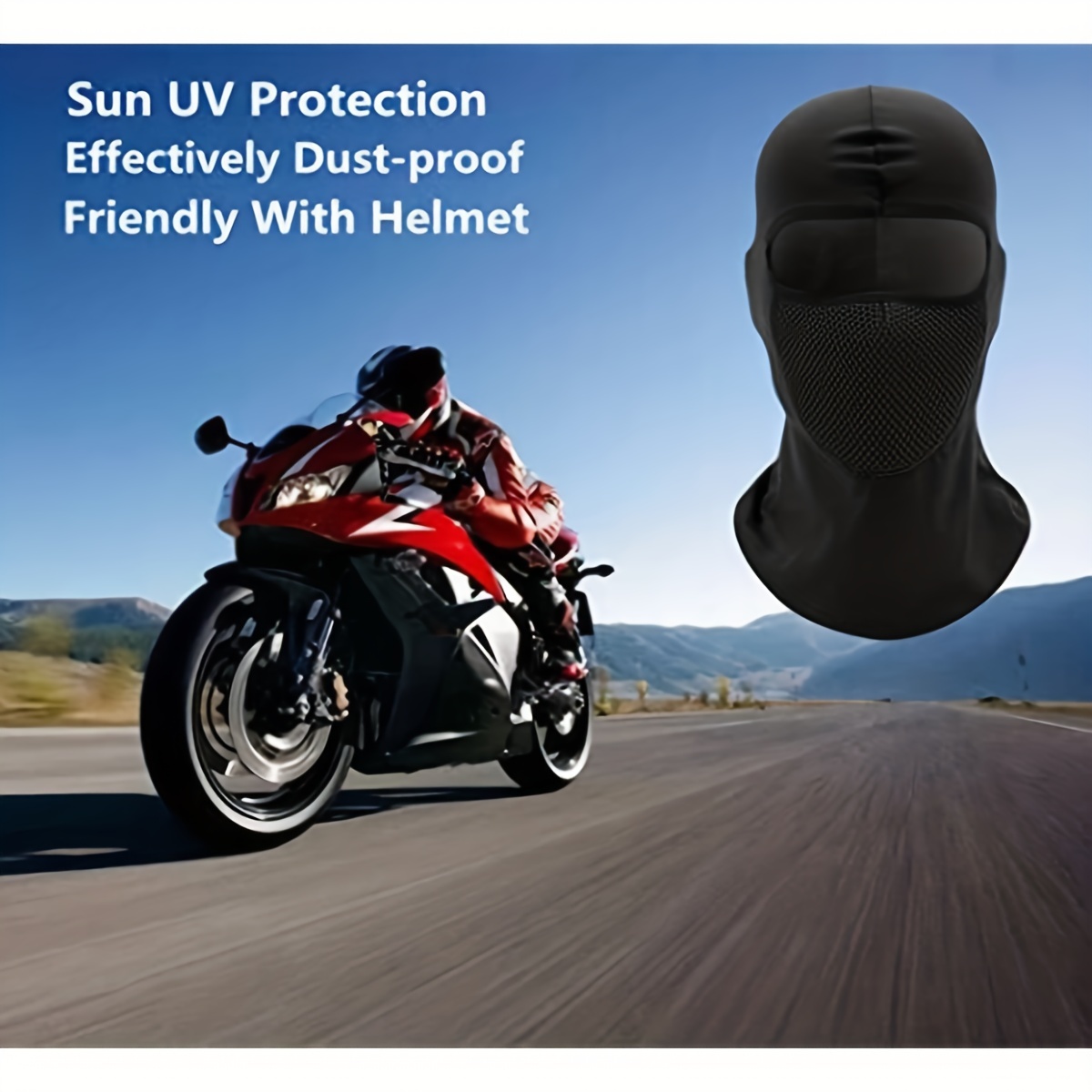 Cagoule de Moto Cagoule de Sport Vélo Protection UV pour Homme