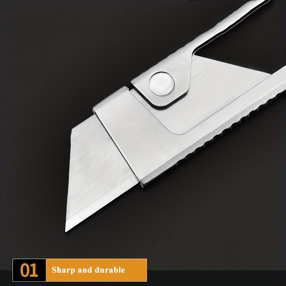 stainless steel mini pocket utility knife sharp portable box paper cutter diy repair manual tool edc metal stationery knife 4