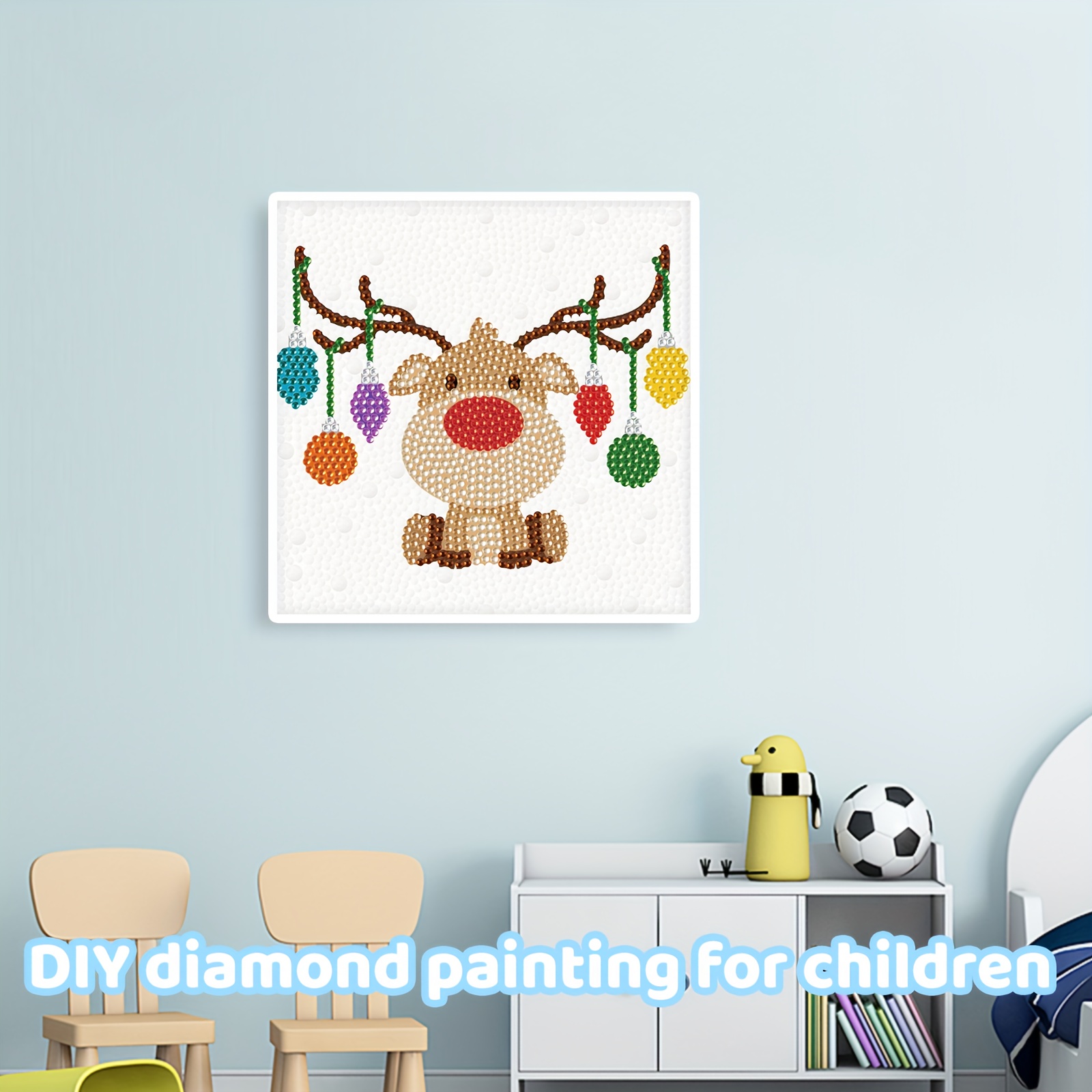 Bellcat Deer Diamond Painting- 5D Diamond Painting Kits, Full Coverage, Round Rhinestone, DIY Tool Kit Art Supplies- Fun Gifts for Adults & Children