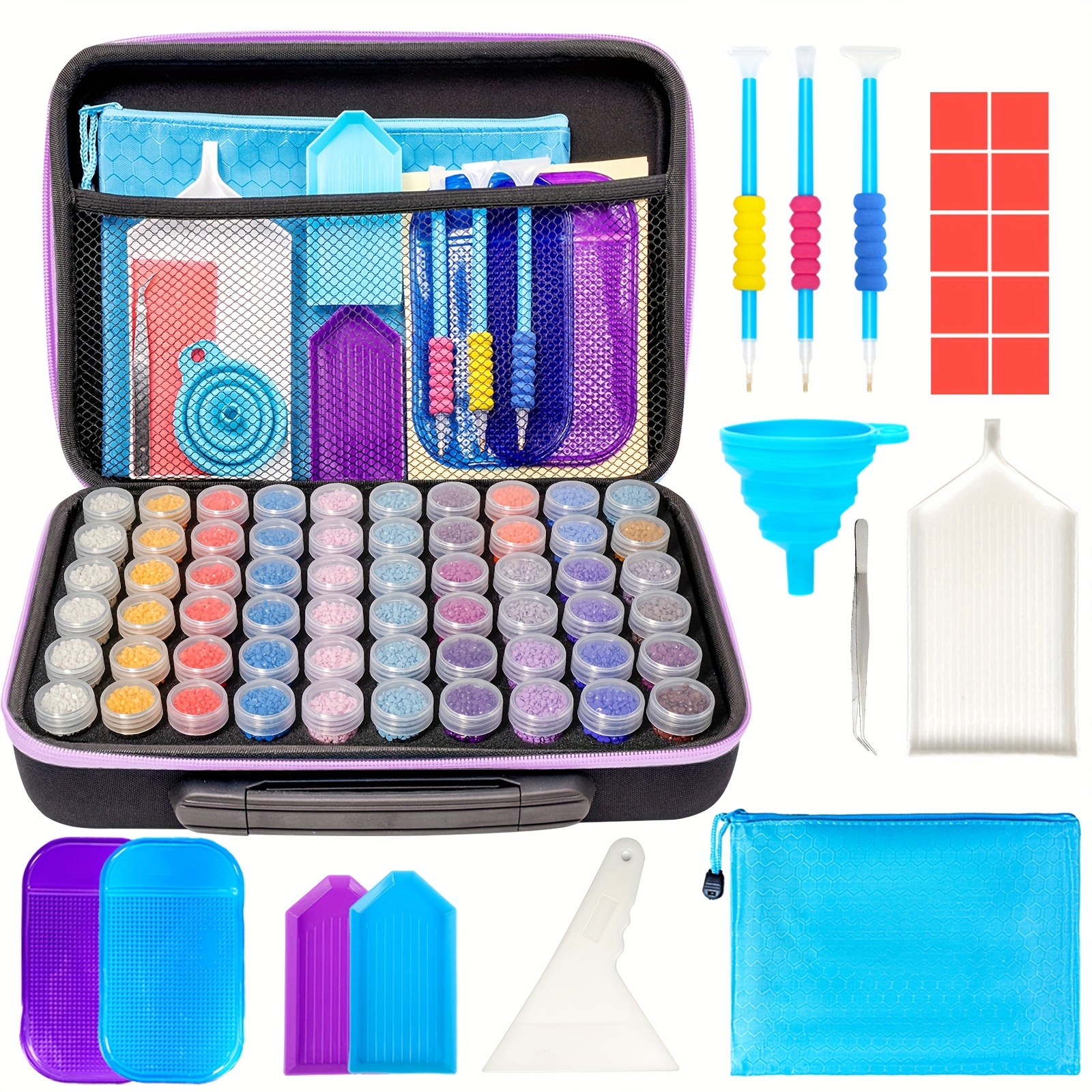 CAIOVSE Diamond Painting Storage Containers,30 Slots Diamond Painting  Accessories Kits Diamond Art Accessories and Tools for Craft Jewelry  Rhinestones
