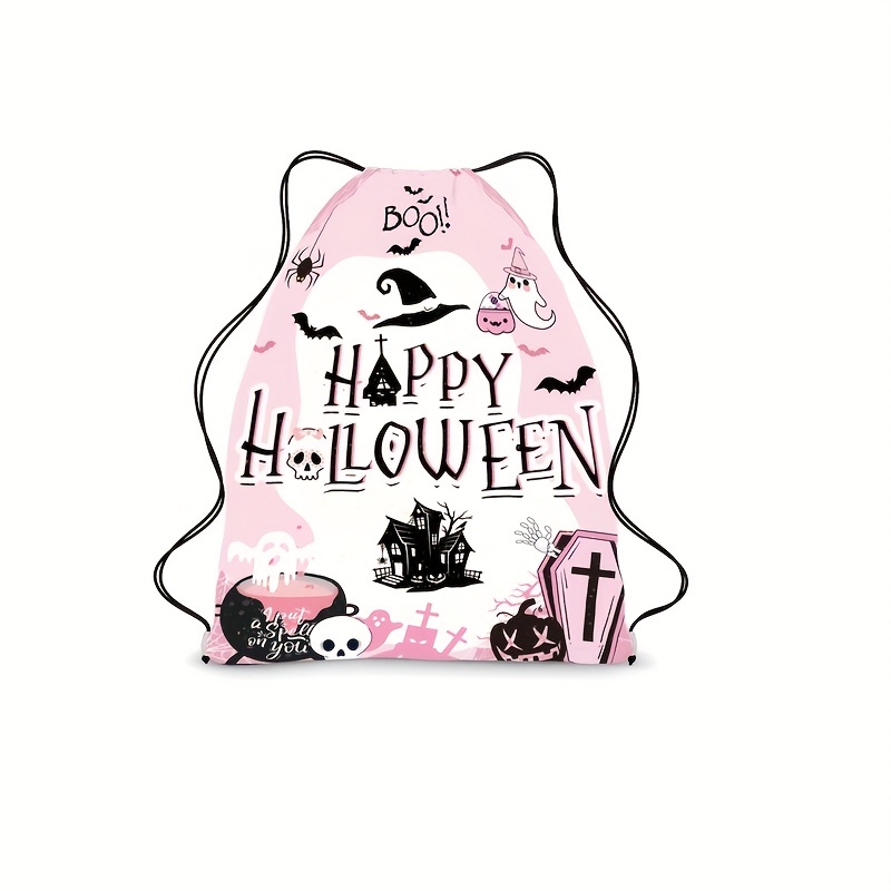 Halloween Drawstring Backpack Portable Storage Bag