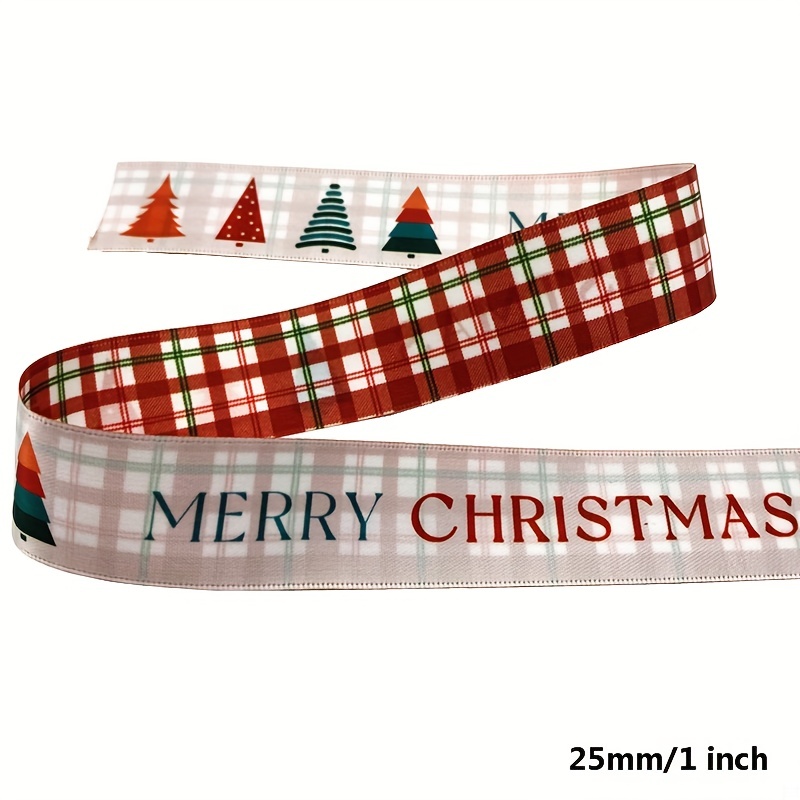 1 Yard Christmas Ribbon Printed Grosgrain Ribbons For Gift