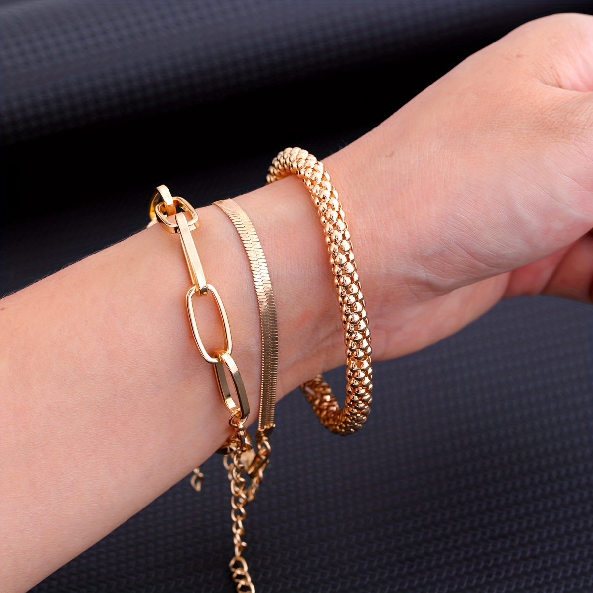 Gold Color Bracelet, Mens Gold Bracelets