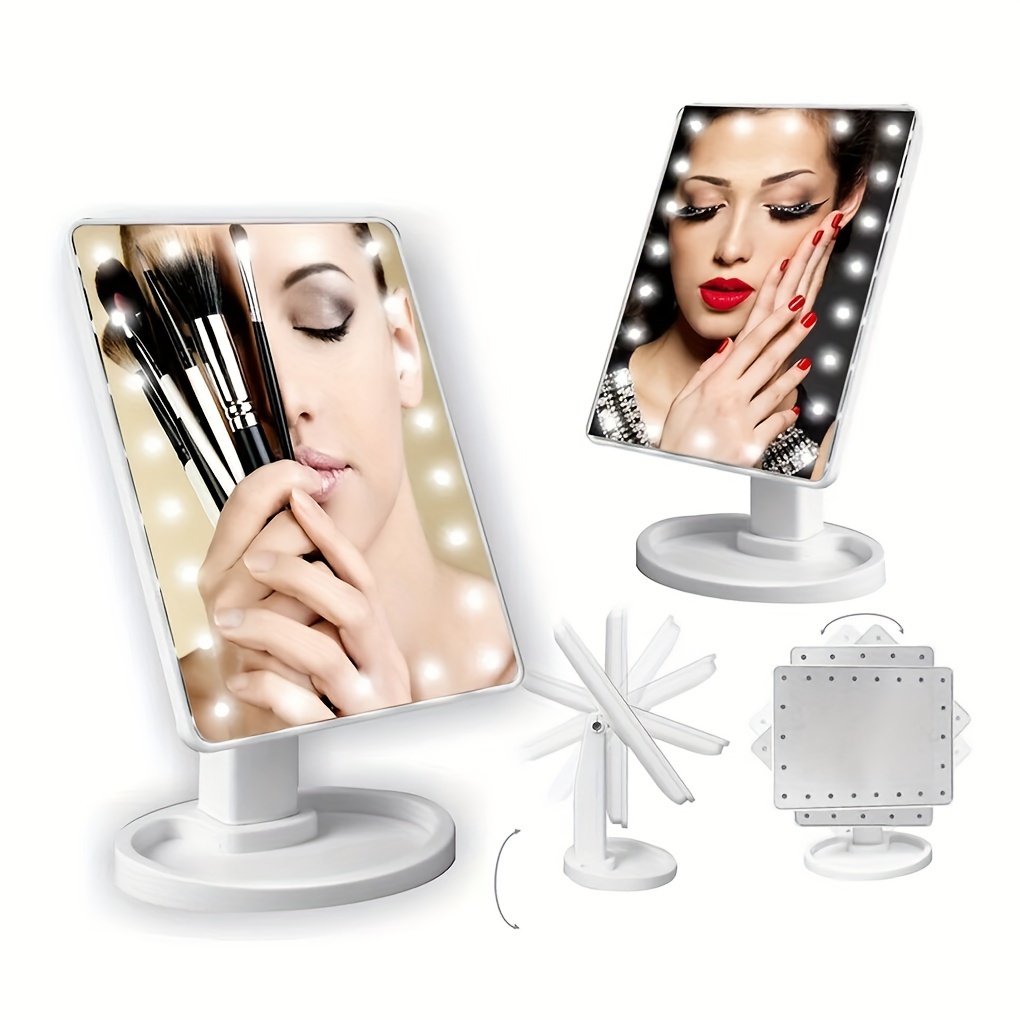 Specchio Per Il Trucco A Led Con Lampada Luminosa Con Specchio Cosmetico  Girevole Da Tavolo Con Luce Regolabile Specchio Cosmetico Usb Dimmerabile, Acquista Di Più, Risparmia Di Più