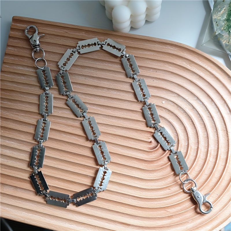 1pc Star Double Layer Waist Chain, Men's Decorative Pant Chain, Jeans  Trouser Chains, Hip Hop Rock Chain, Punk Retro Belt Chain