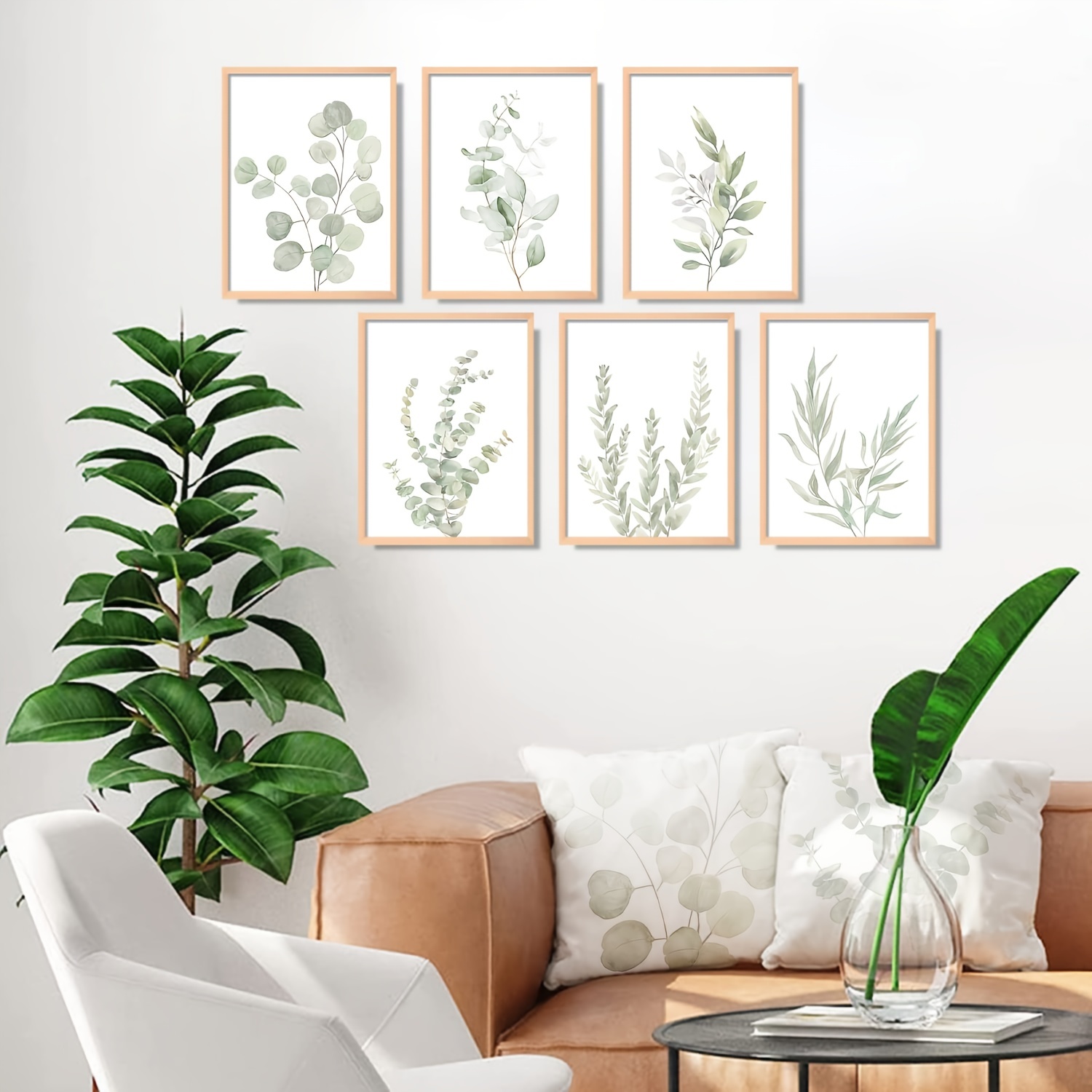 Botanical Plant Wall Art Prints- Sets Of (8x10 '') Unframed Wall Decor-  Nordic Style Eucalyptus And Lavander Leaf Prints-Modern Art Boho Print  Decor