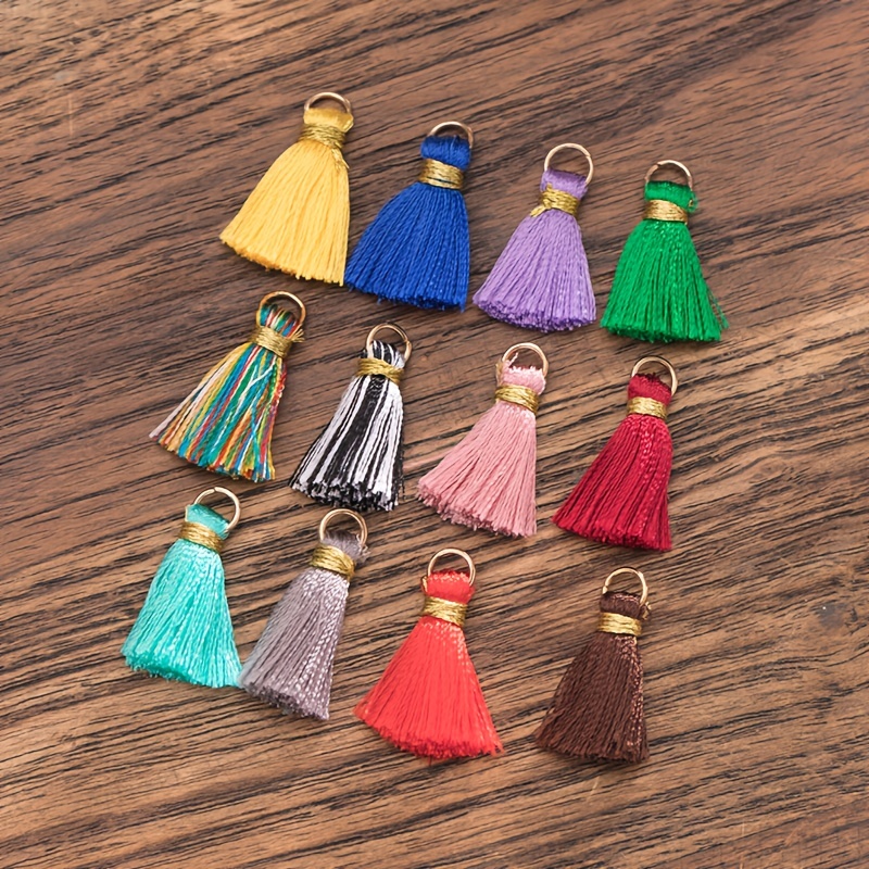 Small Tassels With Hanging Rings Polyester Rayon Tassels - Temu