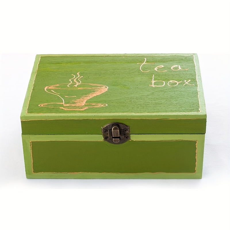 Pequeña caja de madera sin terminar con tapa, cajas de almacenamiento de 9  compartimentos (6.75 x 5.1 pulgadas, 2 unidades)