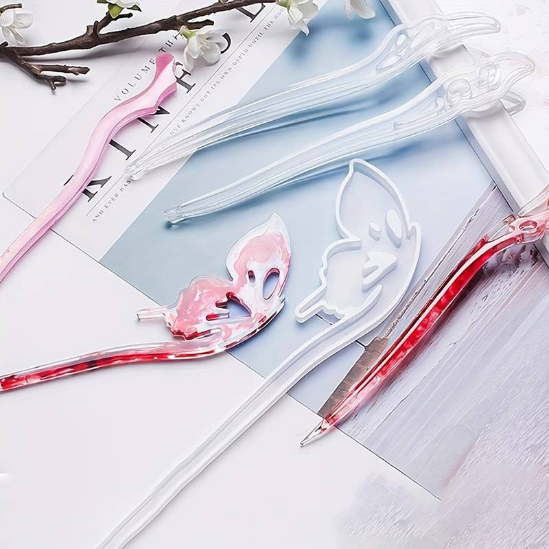 Moule En Silicone Pour Pinces à Cheveux En Résine - Crée Tes Propres Barrettes Décorées - 6 épingles Fournies