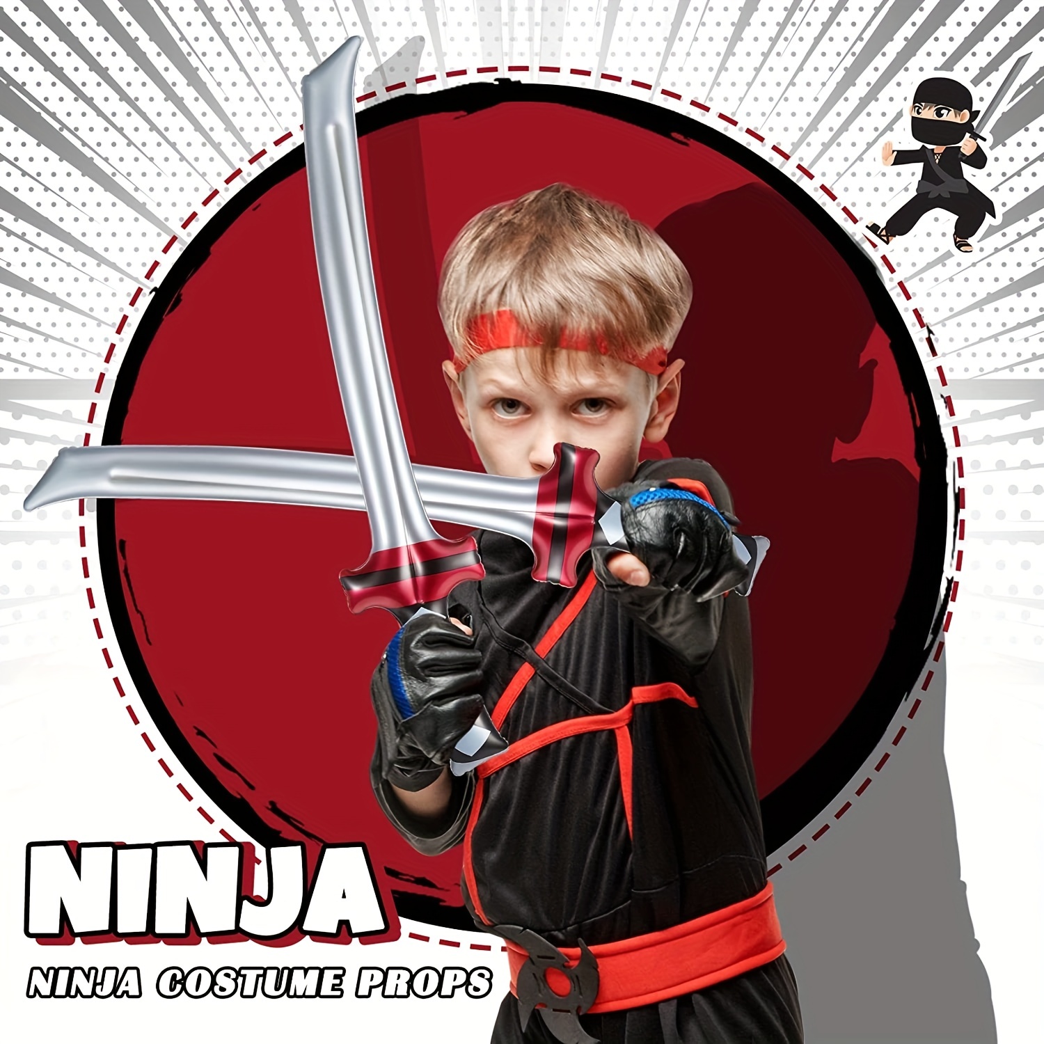 Jouet 75 cm Ninja katana blanc