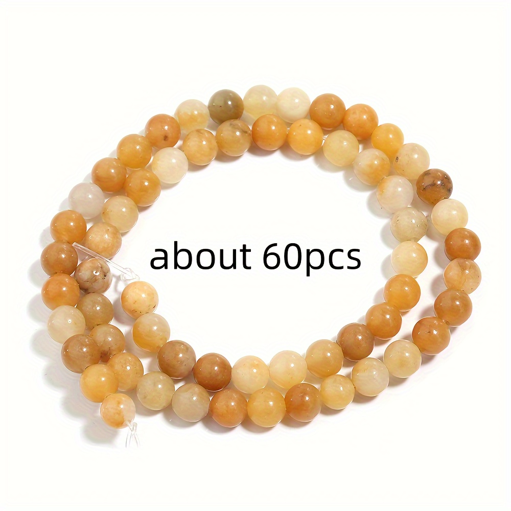 1 Strand Natural Topaz Stone Beads, 4/6/8/10/12mm, For Jewelry Making, Diy Charm Bracelet Necklace Accessories