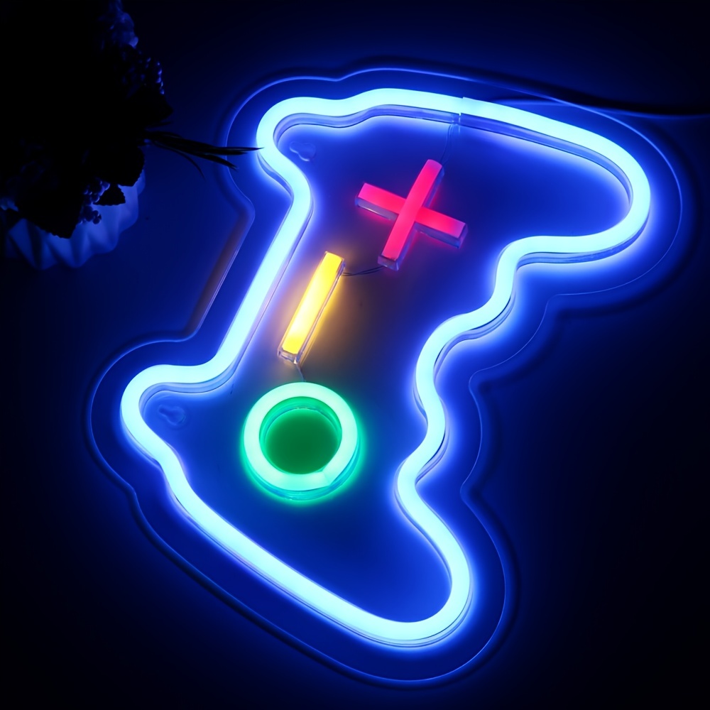 Game Neon Sign Game Room Decor Man Bedroom Wall Decoration Neon Light Signs  Gamer Gift for Teen Girls Boys Bedroom Gaming Room Decor Wall Decoration