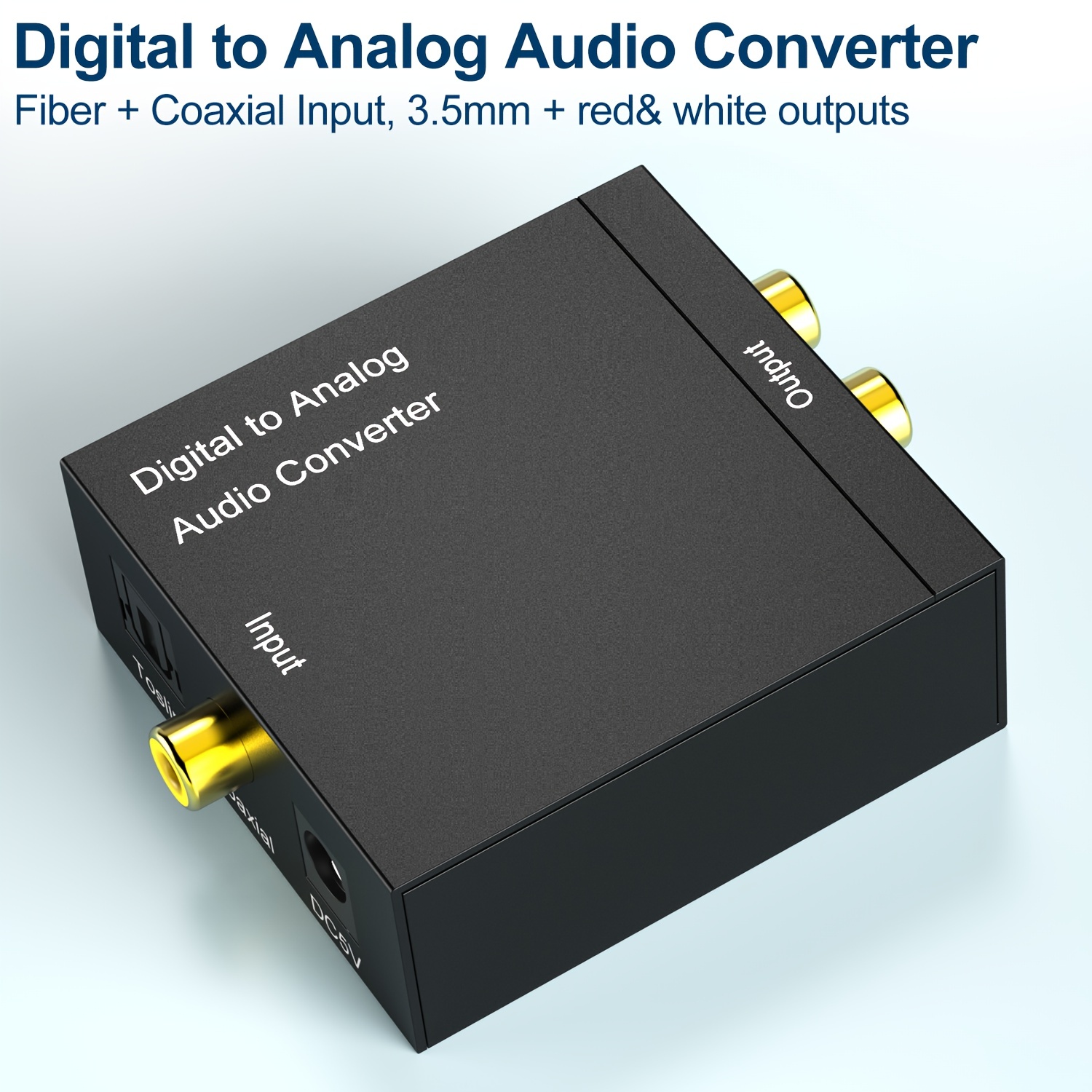 Analog L/R to Digital SPDIF Coaxial Coax RCA & Optical Toslink Audio  Converter